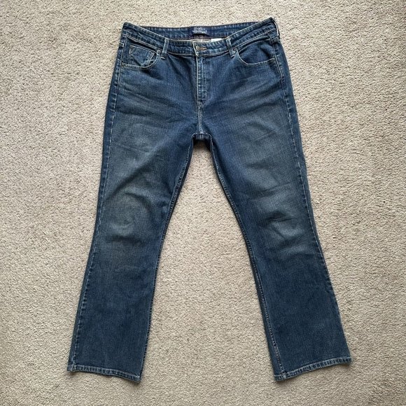 Levi Jeans Womens 16 Bootcut 36x32 Blue Medium Wash Denim Mid Rise - Picture 2 of 13